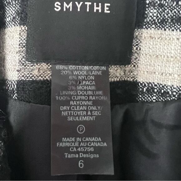 Smythe Lounge Blazer in Black & Stone Check NEW Size 6 - Picture 4 of 7